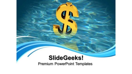 Dollar In Water Money PowerPoint Templates And PowerPoint Themes 0812 Dollar In Water Money PowerPoint Templates And PowerPoint Themes 0812