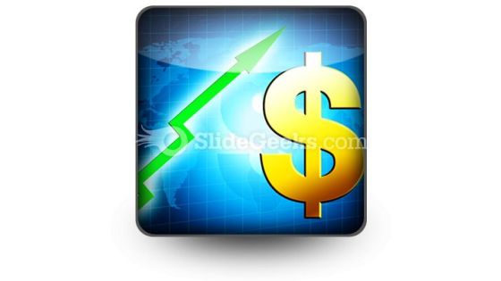 Dollar Increasing Value PowerPoint Icon S Dollar Increasing Value PowerPoint Icon S