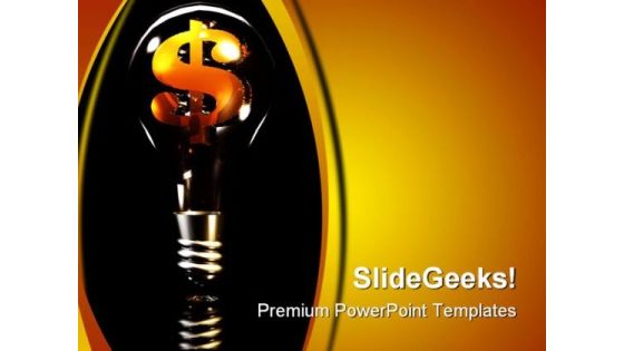 Dollar Lamp Money PowerPoint Templates And PowerPoint Backgrounds 0411 Dollar Lamp Money PowerPoint Templates And PowerPoint Backgrounds 0411