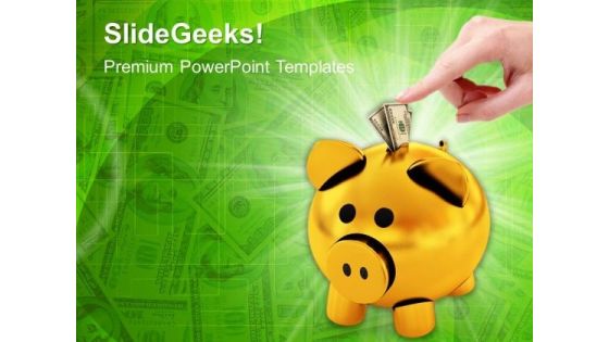 Dollar Notes And Piggy Bank Currency PowerPoint Templates And PowerPoint Themes 1012 Dollar Notes And Piggy Bank Currency PowerPoint Templates And PowerPoint Themes 1012