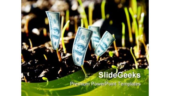 Dollar Plant Money PowerPoint Backgrounds And Templates 1210
