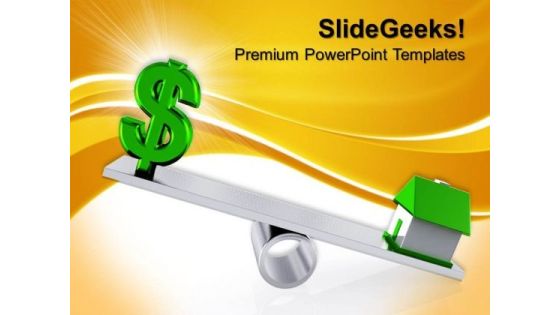 Dollar Sign With Real Estate PowerPoint Templates And PowerPoint Themes 0812 Dollar Sign With Real Estate PowerPoint Templates And PowerPoint Themes 0812