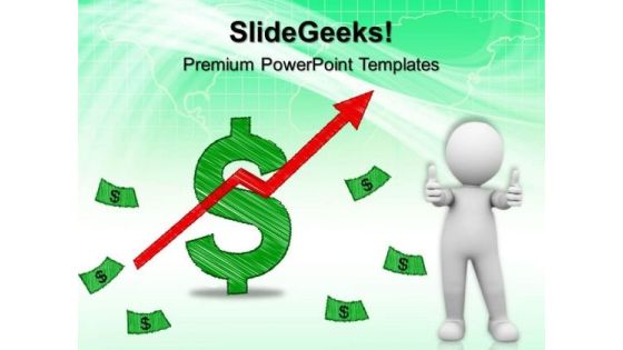 Dollar Up Arrow Graph Finance PowerPoint Templates And PowerPoint Themes 0512