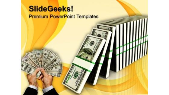 Dollars Domino Finance PowerPoint Templates And PowerPoint Themes 1012 Dollars Domino Finance PowerPoint Templates And PowerPoint Themes 1012