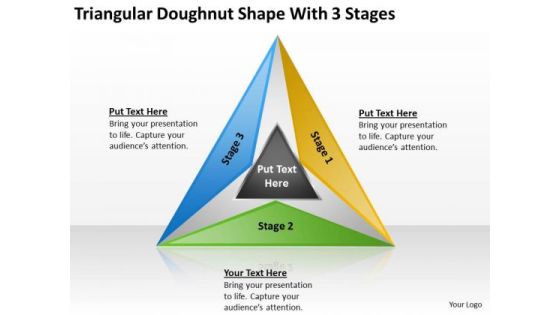 Doughnut Shape With 3 Stages Ppt How To Construct Business Plan PowerPoint Templates