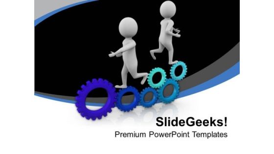 Drive On The Right Gear PowerPoint Templates Ppt Backgrounds For Slides 0613