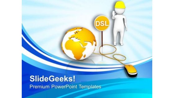 Dsl Is A Best Security Option PowerPoint Templates Ppt Backgrounds For Slides 0713 Dsl Is A Best Security Option PowerPoint Templates Ppt Backgrounds For Slides 0713