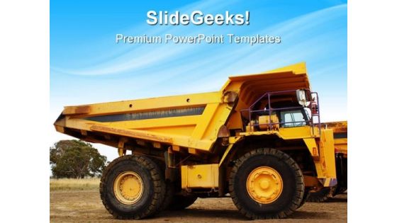 Dump Truck Travel PowerPoint Themes And PowerPoint Slides 0411 Dump Truck Travel PowerPoint Themes And PowerPoint Slides 0411