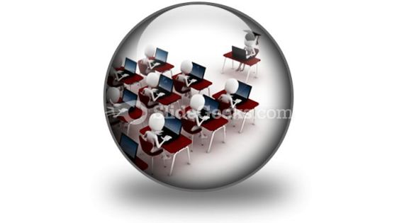 E Learning Education PowerPoint Icon C