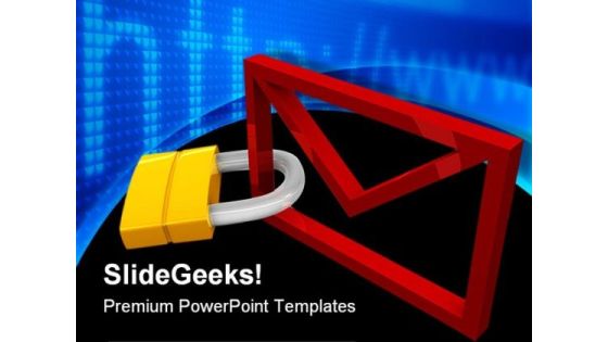 E Mail Locked Security PowerPoint Themes And PowerPoint Slides 0211 E Mail Locked Security PowerPoint Themes And PowerPoint Slides 0211