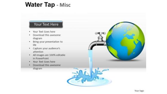Earth Drop Water Tap PowerPoint Slides And Ppt Diagram Templates