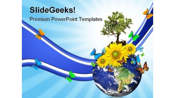 Earth With Healthy Nature Geographical PowerPoint Templates And PowerPoint Backgrounds 0611