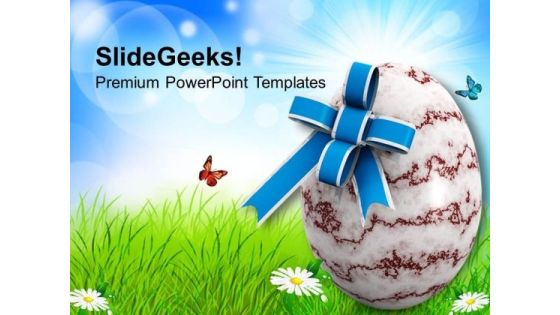 Easter Egg With Bow Holiday PowerPoint Templates Ppt Backgrounds For Slides 0313 Easter Egg With Bow Holiday PowerPoint Templates Ppt Backgrounds For Slides 0313