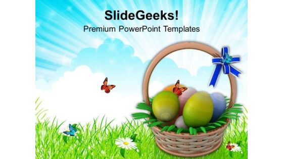 Easter Eggs Basket To Gift PowerPoint Templates Ppt Backgrounds For Slides 0313 Easter Eggs Basket To Gift PowerPoint Templates Ppt Backgrounds For Slides 0313