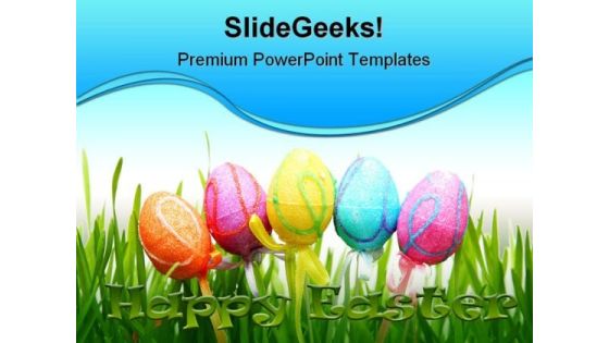 Easter Eggs Religion PowerPoint Template 0610 Easter Eggs Religion PowerPoint Template 0610