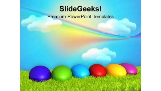 Easter Eggs With Rainbow Theme PowerPoint Templates Ppt Backgrounds For Slides 0313 Easter Eggs With Rainbow Theme PowerPoint Templates Ppt Backgrounds For Slides 0313