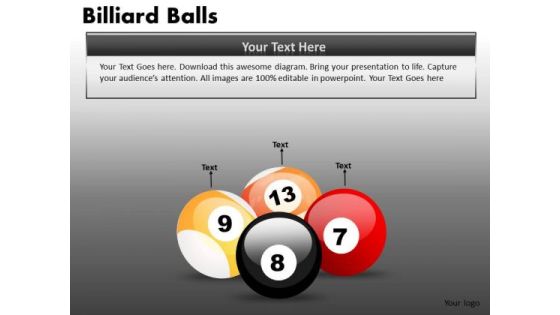 Editable Pool Billiard Balls Clipart Graphics Slides