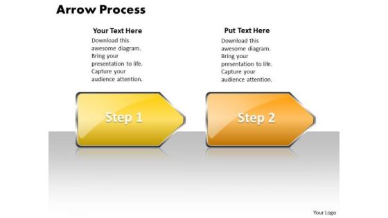 Editable PowerPoint Template Arrow Process 2 Stages Style 1 Business Plan Ppt Image