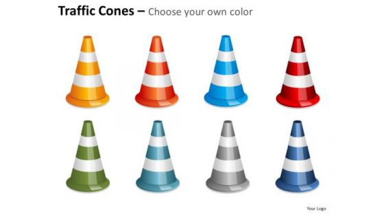 Editable Traffic Cones PowerPoint Slides And Ppt Image Graphics Editable Traffic Cones PowerPoint Slides And Ppt Image Graphics
