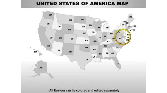 Editable Usa Delaware State PowerPoint Maps