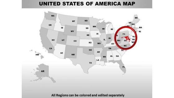 Editable Usa Maryland State PowerPoint Maps