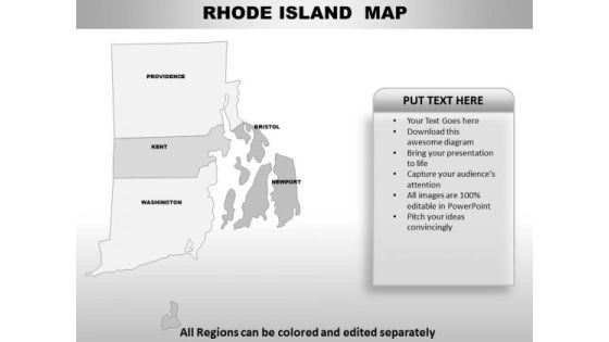 Editable Usa Rhode Island State PowerPoint Maps