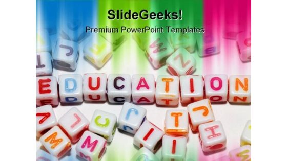 Education Abstract PowerPoint Template 1110 Education Abstract PowerPoint Template 1110