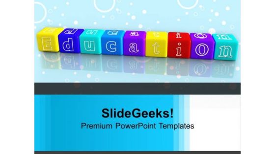 Education On Lego Blocks Children Future PowerPoint Templates Ppt Backgrounds For Slides 1212