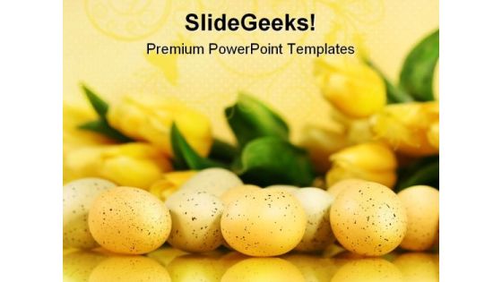 Eggs And Tulips Christmas PowerPoint Templates And PowerPoint Backgrounds 0111