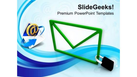 Email Locked Confidential Information Security PowerPoint Templates Ppt Backgrounds For Slides 0313