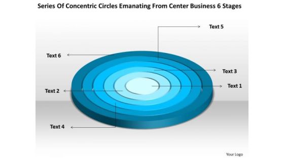 Emanating From Center Business 6 Stages Non Profit Plan Sample PowerPoint Templates