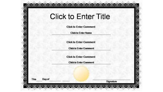 Employee Award Certificate PowerPoint Templates