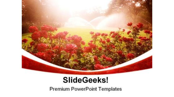 Enchanted Scene With Roses Nature PowerPoint Templates And PowerPoint Backgrounds 0211