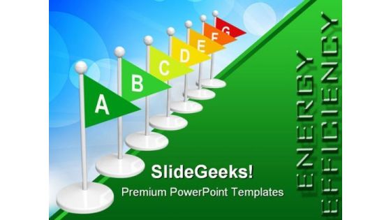 Energy Rating Flags Geographical PowerPoint Templates And PowerPoint Backgrounds 0311