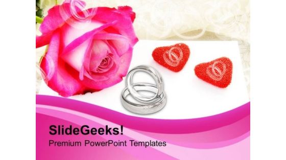 Engagement Time With Wedding Rings PowerPoint Templates Ppt Backgrounds For Slides 0313