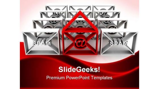 Envelope With Spam Mails Internet PowerPoint Templates And PowerPoint Backgrounds 0111 Envelope With Spam Mails Internet PowerPoint Templates And PowerPoint Backgrounds 0111