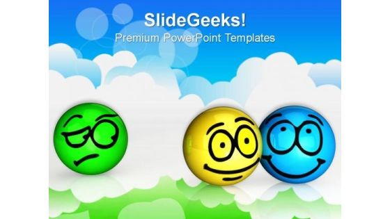 Envy Smile Face Shapes PowerPoint Templates And PowerPoint Themes 0812