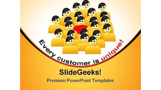 Every Customer Is Unique Leadership PowerPoint Templates And PowerPoint Backgrounds 0311 Every Customer Is Unique Leadership PowerPoint Templates And PowerPoint Backgrounds 0311