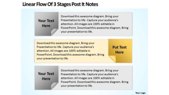 Examples Of Business Processes Linear Flow 3 Stages Post It Notes Ppt 2 PowerPoint Templates Examples Of Business Processes Linear Flow 3 Stages Post It Notes Ppt 2 PowerPoint Templates