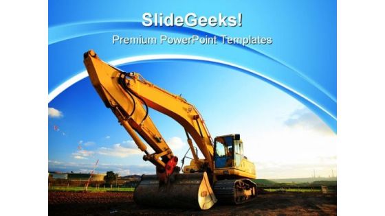 Excavator Construction PowerPoint Themes And PowerPoint Slides 0611 Excavator Construction PowerPoint Themes And PowerPoint Slides 0611