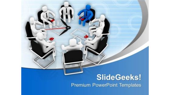 Executives Sitting And Discussing The Contents PowerPoint Templates Ppt Backgrounds For Slides 0213