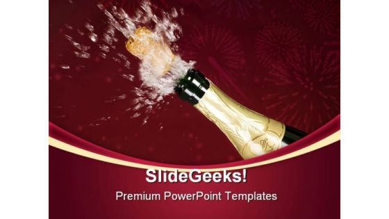 Explosion Of Champagne Success PowerPoint Templates And PowerPoint Backgrounds 0611