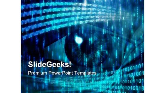 Eye With Code Technology PowerPoint Themes And PowerPoint Slides 0311