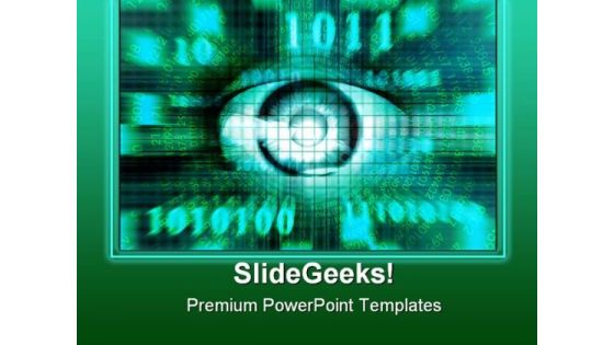 Eyes Of Technology Science PowerPoint Themes And PowerPoint Slides 0211