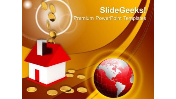Falling Dollar Coins Home Money PowerPoint Templates And PowerPoint Themes 1012 Falling Dollar Coins Home Money PowerPoint Templates And PowerPoint Themes 1012