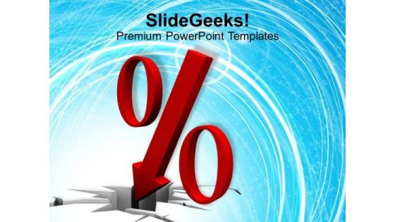 Falling Percent Symbol PowerPoint Templates Ppt Backgrounds For Slides 0113 Falling Percent Symbol PowerPoint Templates Ppt Backgrounds For Slides 0113