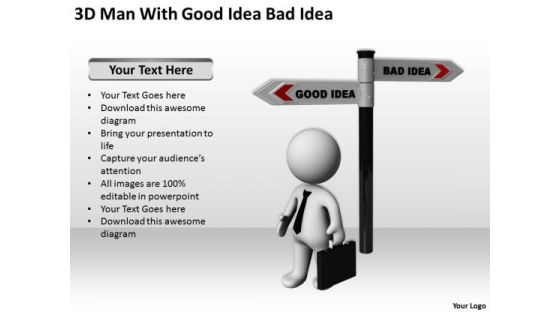Famous Business People 3d Man With Good Idea Bad PowerPoint Templates Famous Business People 3d Man With Good Idea Bad PowerPoint Templates