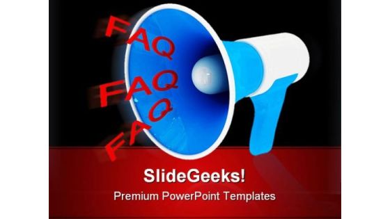 Faq Metaphor PowerPoint Themes And PowerPoint Slides 0411
