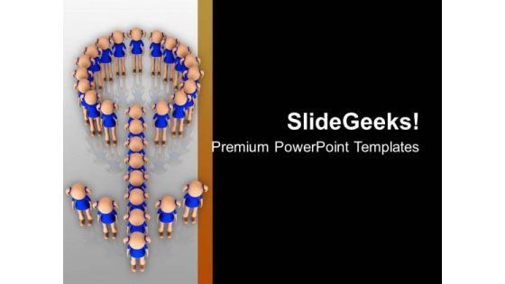 Female Community Symbol PowerPoint Templates Ppt Backgrounds For Slides 0713