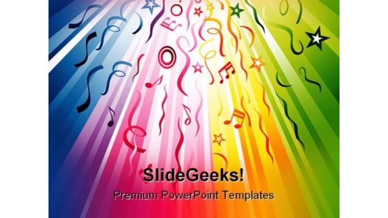 Festive Design Music PowerPoint Template 0610 Festive Design Music PowerPoint Template 0610